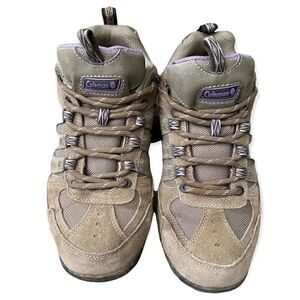 Womens Coleman Beige and Purple Hiking Shoes size 6